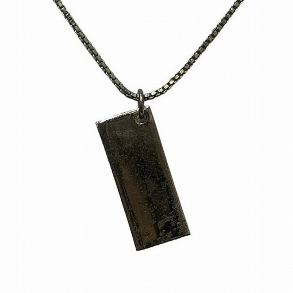 CHRISTIAN DIOR Dior Trotter Plate Logo Brand Accessory Necklace Ladies - Picture 8 of 9